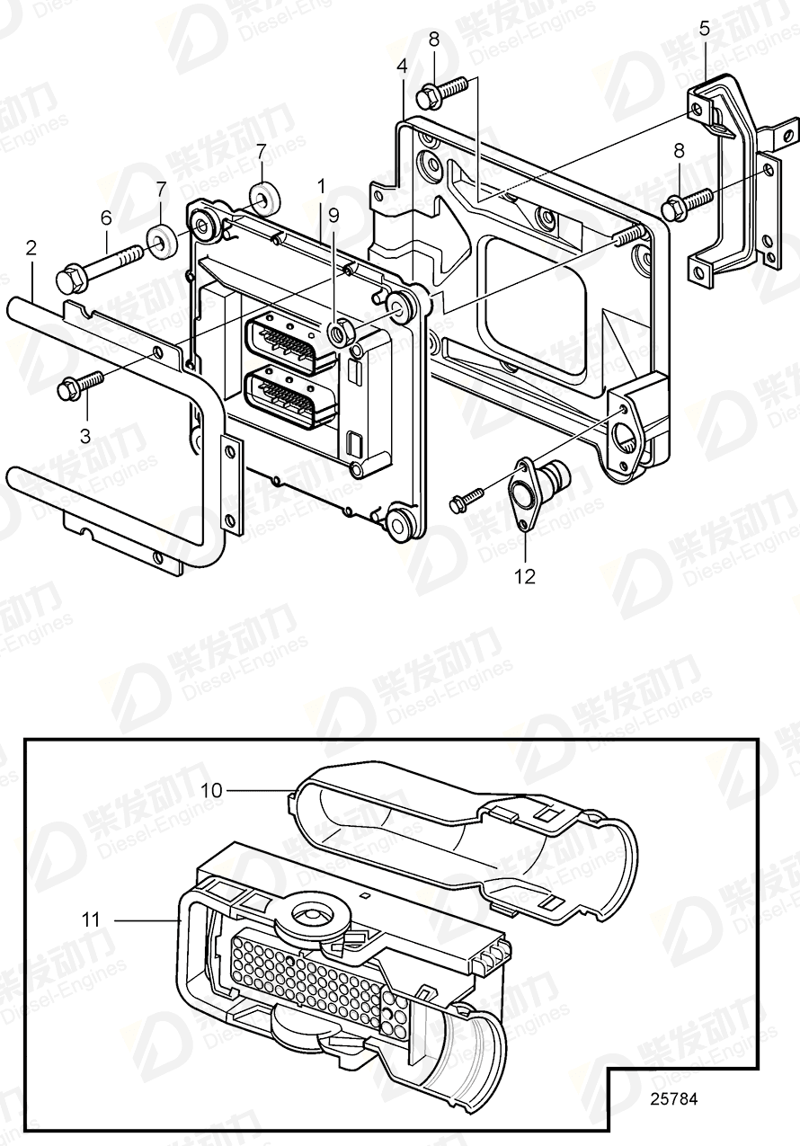 VOLVO Button 21827823 Drawing